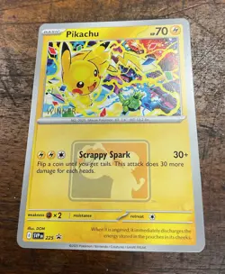 Pikachu “Winner” Promo 2025 World Championships SVP EN 225 Pokemon Worlds Rare - Image 1