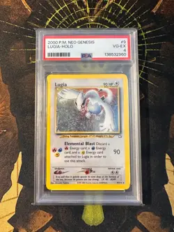 Pokemon Lugia 9/111 Neo Genesis Holo Vintage PSA 4 - Image 5