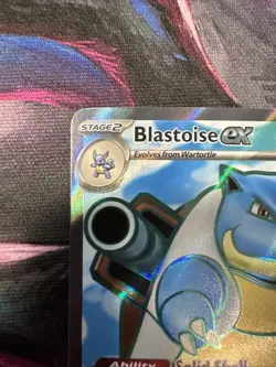 Pokemon TCG Blastoise EX 184/165 Scarlet & Violet Full Art Holo Ultra Rare - Image 2