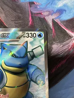 Pokemon TCG Blastoise EX 184/165 Scarlet & Violet Full Art Holo Ultra Rare - Image 3