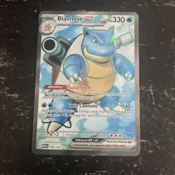 Pokemon TCG Scarlet and Violet Blastoise EX 184/165 Ultra Rare Full Art - Image 1