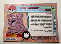 2000 Topps Chrome Pokemon Grimer Spectra TV Edition #88 - Image 2