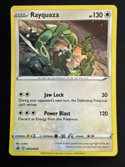 Rayquaza SWSH029 Holo Pokemon TCG SWSH Black Star Promos 2020 NM English - Image 1