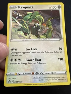 Rayquaza SWSH029 Holo Pokemon TCG SWSH Black Star Promos 2020 NM English - Image 5