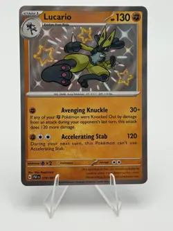 Lucario 174/091 SV: Paldean Fates Holo Pokemon TCG - NM - Image 1