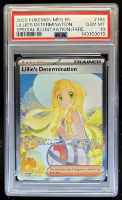 2025 Pokemon Lillie's Determination Special Illustration Rare #184/132 PSA 10 - Image 1