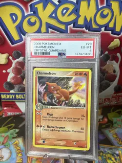 Pokemon 2006 Ex Crystal Guardians Charmeleon 29/100 PSA 6 Mint - Image 1