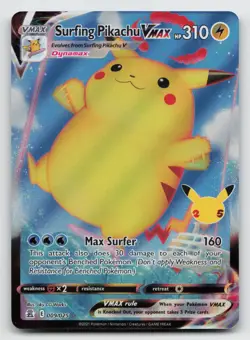 Surfing Pikachu VMAX 009/025 Sword & Shield Celebrations Pokemon TCG - NM - Image 1