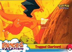 #51 Trapped Charizard LP- Topps Pokemon Pikachu's Vacation Blue Logo - Image 1