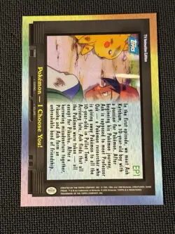 EP1 Pokemon I Choose You! - Pokemon Topps - NM - Image 2
