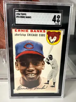 1954 Topps - Ernie Banks #94 (RC) SGC 4 - Image 1