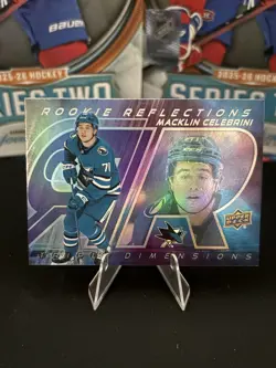 2024-25 Upper Deck Extended Series Rookie Reflections Macklin Celebrini Sharks - Image 1