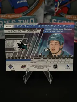 2024-25 Upper Deck Extended Series Rookie Reflections Macklin Celebrini Sharks - Image 2