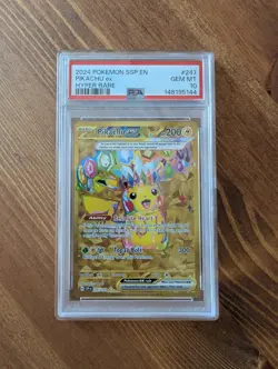 Pokemon TCG Pikachu EX 247/191 Surging Sparks Hyper Rare PSA 10 - Image 3
