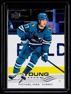 2024-25 Upper Deck Series 2 Young Guns #487 Michael Misa San Jose Sharks NM - Image 1