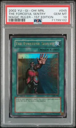 PSA 10 2002 Yugioh MRL The Forceful Sentry Ultra Rare 1st Edition - Image 1