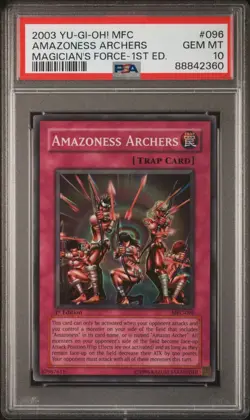 PSA 10 2003 Yugioh MFC Amazoness Archers Super Rare 1st Edition - Image 1