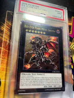 PSA 9 Yu-Gi-Oh Red-Eyes Flare Metal Dragon Ultimate Rare Unlimited - Image 2