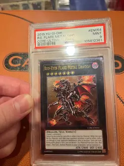 PSA 9 Yu-Gi-Oh Red-Eyes Flare Metal Dragon Ultimate Rare Unlimited - Image 4