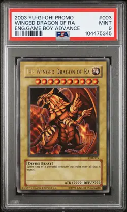 PSA 9 2003 Yugioh GBI Promo Winged Dragon Of Ra Ultra Rare - Image 1