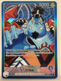Jinbe (Alt Art) OP14-040 Leader One Piece The Azure Sea’s Seven Near Mint - Image 1