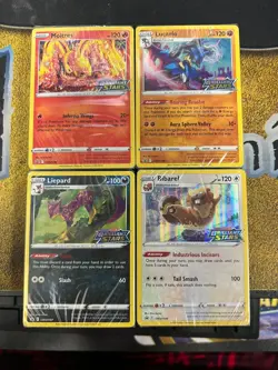 Pokemon SEALED Set of 4 Brilliant Stars Prerelease Promo SWSH185 SWSH186 SWSH187 - Image 1