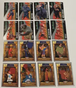 2025 Topps Chrome Disney, Comp 8 Card Zootopia Insert Set+8 Diff Emperors Groove - Image 1