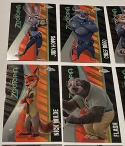 2025 Topps Chrome Disney, Comp 8 Card Zootopia Insert Set+8 Diff Emperors Groove - Image 2