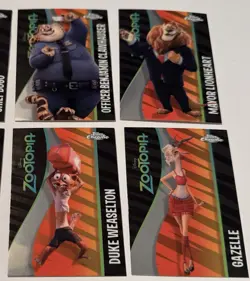 2025 Topps Chrome Disney, Comp 8 Card Zootopia Insert Set+8 Diff Emperors Groove - Image 3