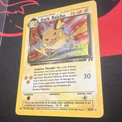 Pokemon Dark Raichu 83/82 Team Rocket Secret Rare Holo 70 HP English Card - Image 2