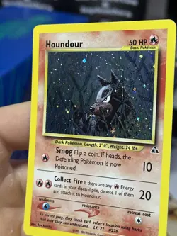 #2 Houndour 5/75 Neo Discovery 2001 Holo Rare WOTC Pokemon Card TCG - Image 5