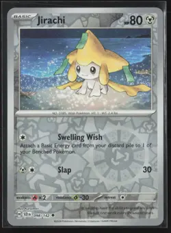 Jirachi Uncommon SV07: Stellar Crown 098/142 NM Pokemon Card Reverse Holo - Image 1