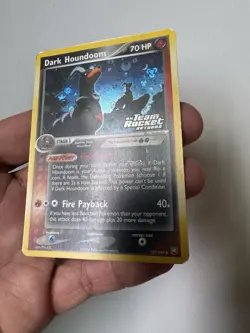 Dark Houndoom Reverse Holo Stamped Card 37/109 Vintage Pokemon TCG Team Rocket - Image 2