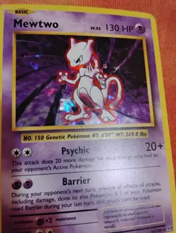 Pokemon Mewtwo 051/108 Deck Exclusives Cracked Ice Holo Card 130 HP English - Image 3
