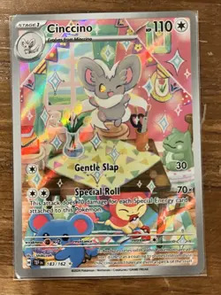 Pokemon TCG Cinccino #183/162 Temporal Forces Illustration Rare Holo Card - Image 2