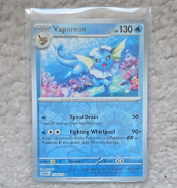 Vaporeon Rare Reverse Holo SV Scarlet & Violet 151 134/165 Pokemon Card TCG MINT - Image 1