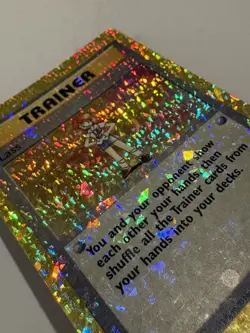Trainer Lass Base Set HOLO Prism Vintage Pokemon Vending Golden Sticker Card 90s - Image 3