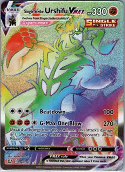 Single Strike Urshifu VMAX 167/163 SWSH05: Battle Styles - Pokemon Card - NM - Image 1