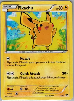 Pikachu - 5/12 Holo McDonald's Promos 2014 - Pokemon Card - NM - Image 1