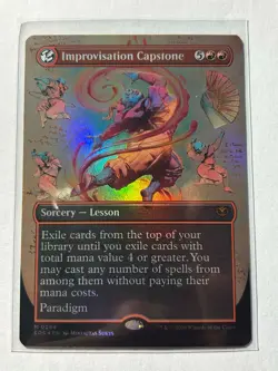 Improvisation Capstone 294 M (Foil) Borderless Secrets of Strixhaven MTG - Image 1