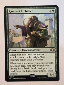 MTG Rampart Architect Tarkir: Dragonstorm Commander 0047 Regular Rare - Image 2