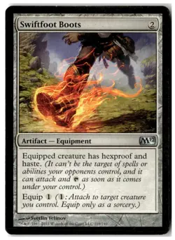 MTG Swiftfoot Boots - Magic 2012 (M12) Heavily Played English - Image 1