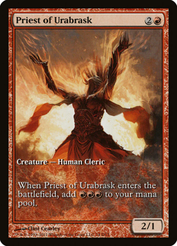 mtg magic Priest of Urabrask extended borderless ENGLISH game day GD promo full - Image 1