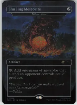 MTG Shu Jing Meteorite Fellwar Stone Rainbow Foil NM Secret Lair Drop Magic 7062 - Image 1