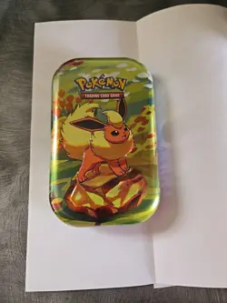 Pokemon Scarlet & Violet Prismatic Evolutions Sealed Mini Tins Flareon & Leafeon - Image 2