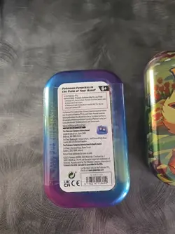 Pokemon Scarlet & Violet Prismatic Evolutions Sealed Mini Tins Flareon & Leafeon - Image 5