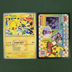 WINNER NM Pikachu 225 Stamped Promo 2025 World Championships Play Pokemon Card - Image 1