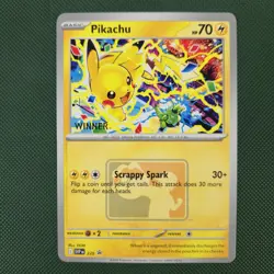 WINNER NM Pikachu 225 Stamped Promo 2025 World Championships Play Pokemon Card - Image 3