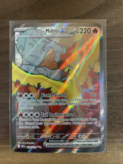 Pokemon TCG Team Rockets Moltres EX 208/182 Ultra Rare Full Art Destined Rivals - Image 1