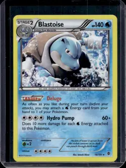 2013 Pokemon Black & White Plasma Blast Blastoise Holo #16/101 - Image 1
